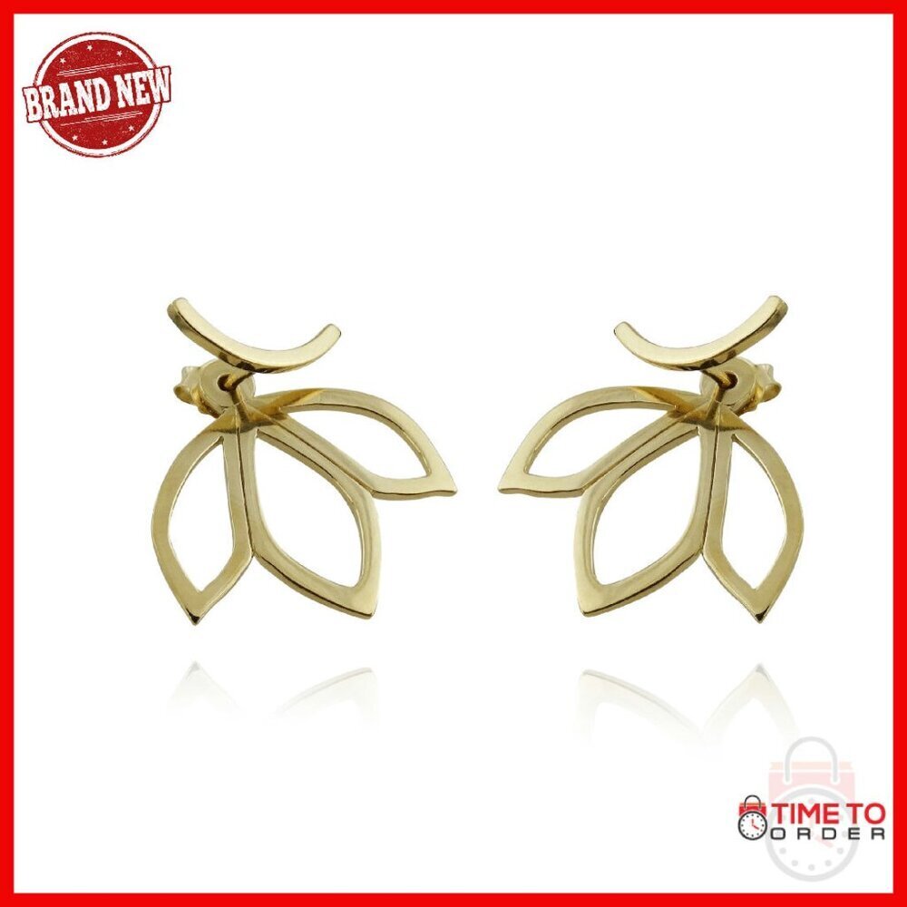 Sterling Silver Flower Stud Earrings with Butterfly Backs